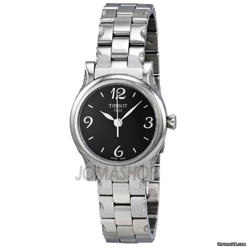 Tissot Stylis-t Black Dial Stainless Steel Ladies Watch T0282101105701