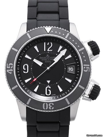 Jaeger-LeCoultre Master Compressor Black Dial Titanium Rubber Mens Watch Q183T770