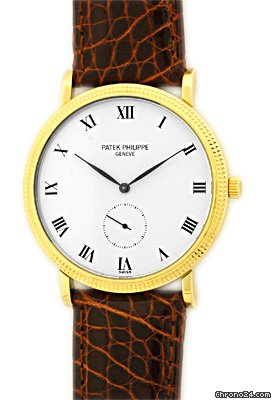 Patek Philippe Gent's 18K Yellow Gold  Calatrava Strapwatch