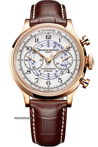Baume & Mercier and  Capeland White Dial Flyback Chronograph Mens Watch MOA10007