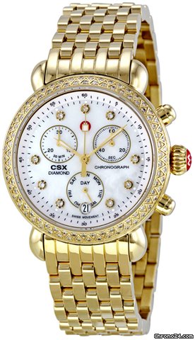 Michele CSX Day Diamond Mother of Pearl Chronograph Ladies Watch MWW03M000014
