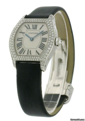 Cartier Tortue Small Watch White Gold Diamond