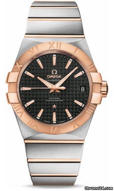 Omega Constellation Chronometer 38 mm Brushed Steel and Red Gold