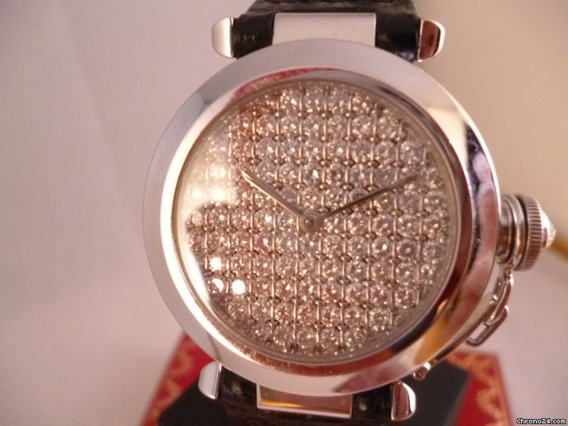 replica Cartier PASHA 32mm WHITE GOLD LIMITED  - DIAMOND WATCHES 1 