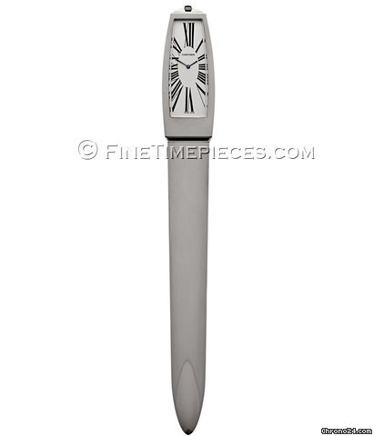 Cartier Briefeffner mit Quarzuhr Platin Finish Lim. 2000 Stk. -