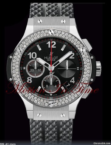 Hublot Big Bang 41mm Diamond Chronograph Stainless Steel on Rubber