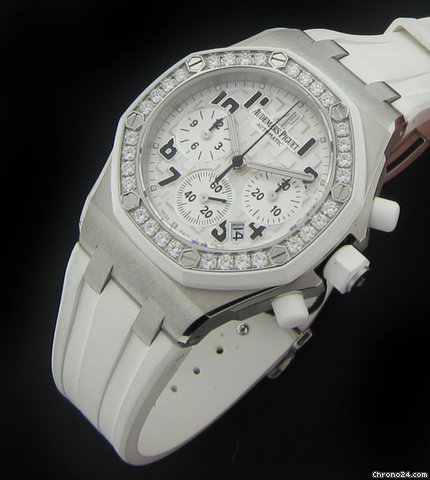Audemars Piguet Royal Oak Offshore Diamond White Watch 26048