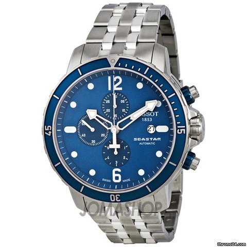 Tissot Seastar Chronograph Blue Dial Mens Watch T066.427.11.047.00
