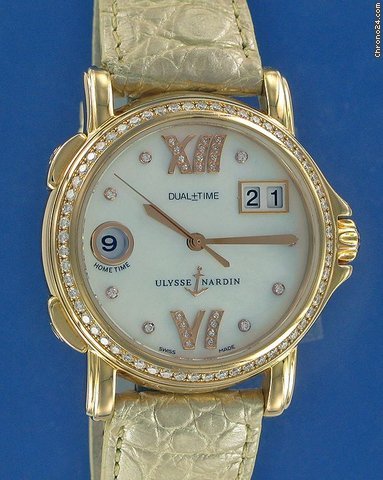 Ulysse Nardin San Marco Dual Time Yellow Gold/ Diamonds