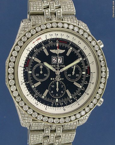 Breitling Bentley 6.75 Speed FULL DIAMONDS!! 11CT +.!