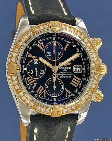 Breitling Chronomat Evolution Pink Gold/Steel/Diamonds !NEW! 34% OFF!
