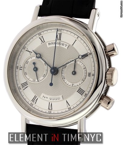 Breguet Classique Chronograph Platinum Silver Dial 36mm 3237