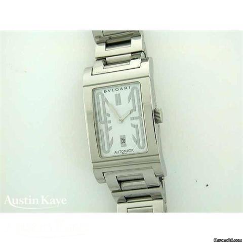 Bulgari Rettangolo steel automatic on bracelet