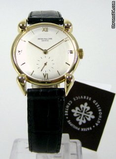 replica Patek Philippe HERRENUHR REF. 2432 HANDAUFZUG 18 KARAT GOLD WATCHES 1 