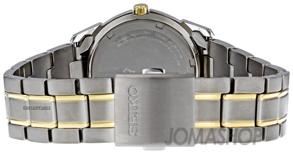 replica Seiko Two-tone Titanium Black Dial Mens Watch SGG735 WATCHES 1 