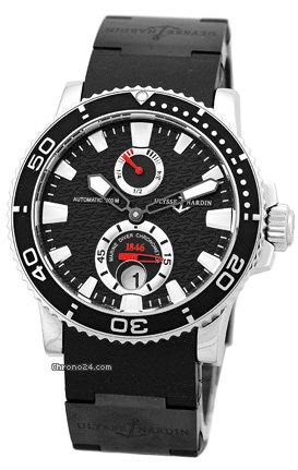 Ulysse Nardin Gent's Stainless Steel Limited  Black Surf Maxi Marine Diver