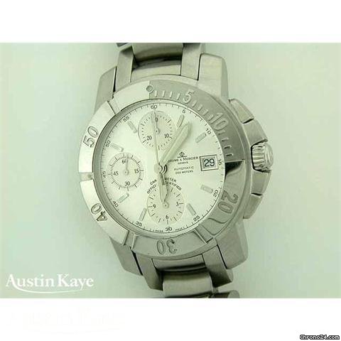 Baume & Mercier &  Capeland steel automatic chronograph on bracelet