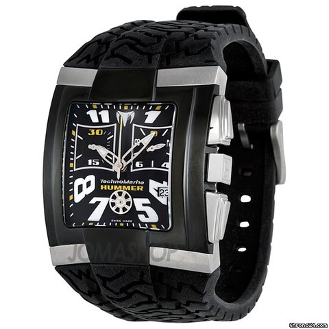 Technomarine Hummer Black Dial Stainless Steel Mens Watch XSMSH