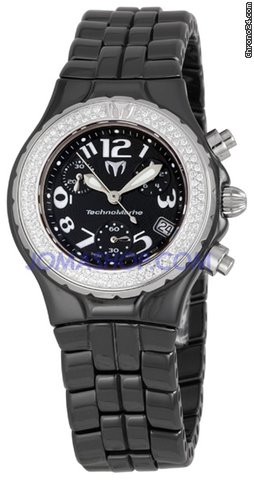 Technomarine Ceramique TechnoLady Chrono Black Ladies Watch DTLCCB02C