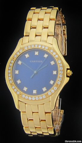 Cartier Yellow Gold Diamond Cougar Watch