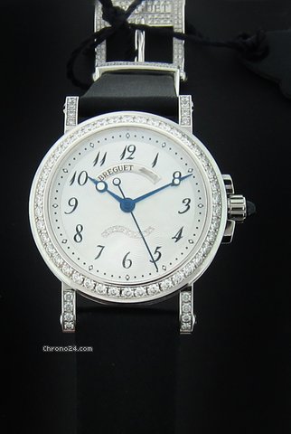 Breguet White Gold Marine Automatic Diamond Watch 8818bb