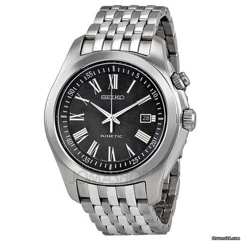 Seiko Kinetic Black Dial Mens Watch SKA469P1