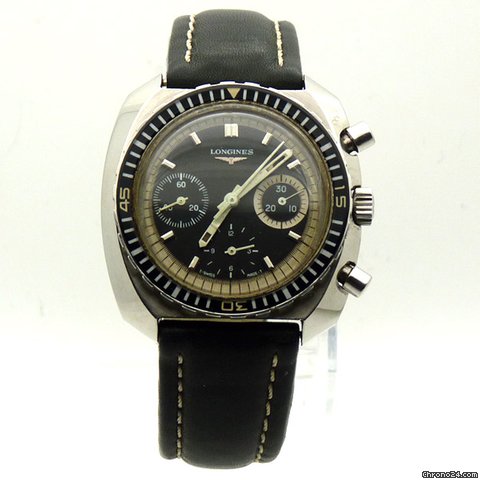 Longines Chronograph Divers - Mechanical 330 Rare 1970's Valjoux