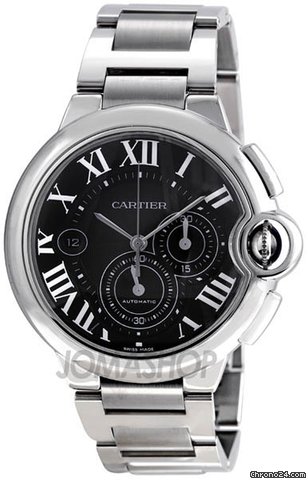 Cartier Ballon Bleu Black Dial Chronograph Mens Watch W6920025