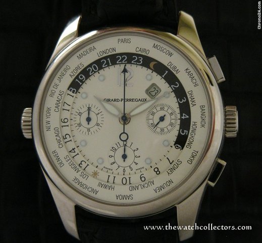 Girard Perregaux World Time Chronograph White Gold "Ref.4980"Full Set