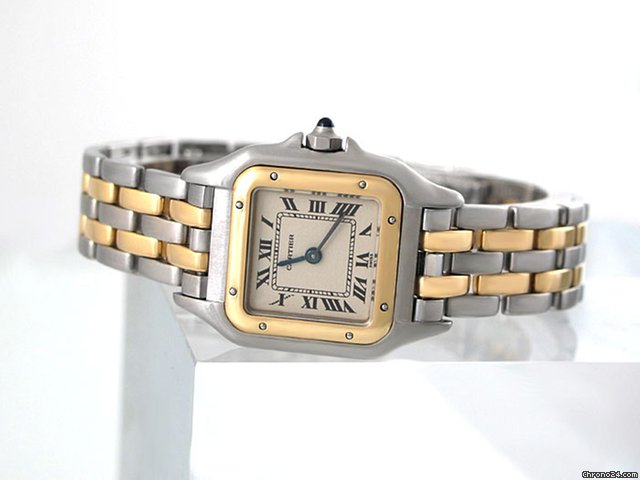 replica Cartier "Panthere" - Stahl/18K Gelbgold- 2 Rand- Quarz- von 1997 WATCHES 1 