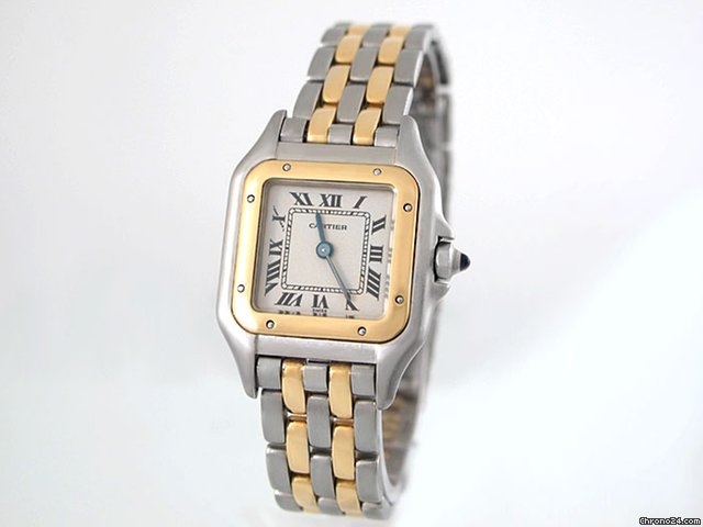 Cartier "Panthere" - Stahl/18K Gelbgold- 2 Rand- Quarz- von 1997