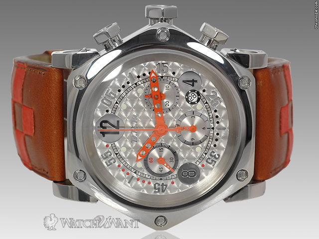B.R.M SCR-48 GT Automatic Chronograph - Ref SCR48 - 48mm Stainless Steel Case - Special Carbon Fiber Dial - Brand New