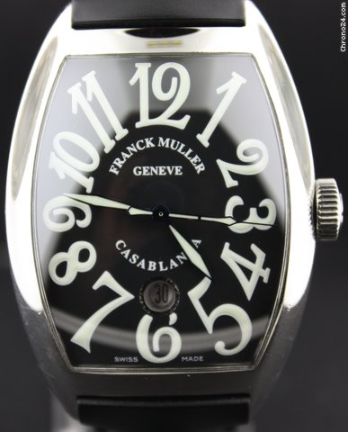 Franck Muller Casablanca black dial black rubber strap