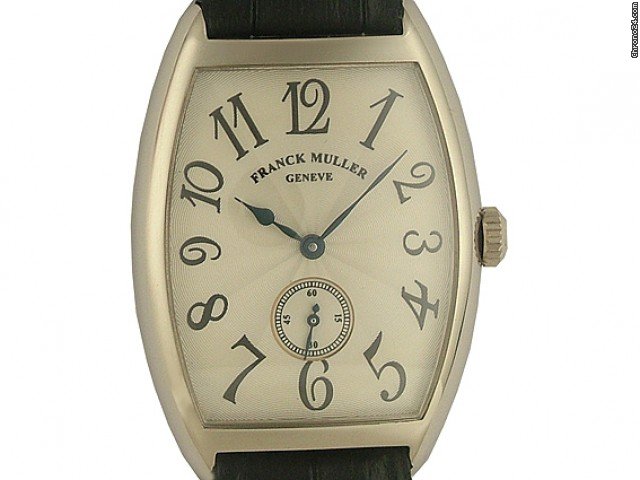 Franck Muller Cintree Curvex 18kt Wei gold Handaufzug kleine Sekunde 43x31mm