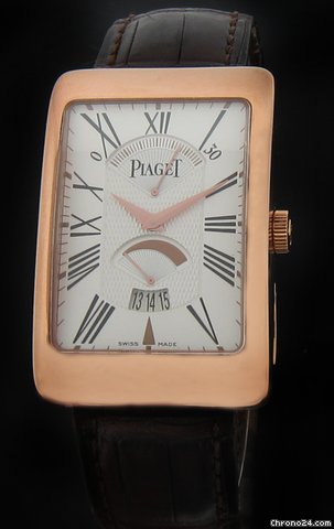 Piaget Rose Gold Black Tie Rectangle a l'Ancienne XL G0A33062