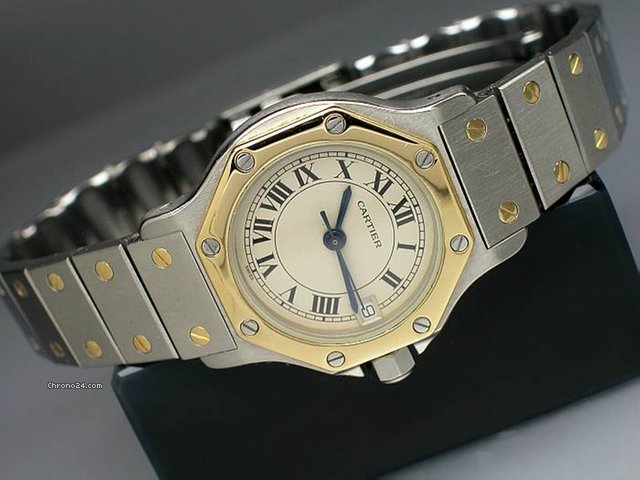 Cartier "Santos Ronde" Edelstahl/Gelbgold - TOP ANGEBOT