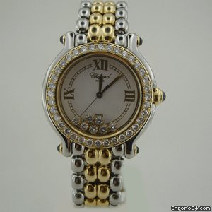 Chopard HAPPY SPORT STEEL & GOLD DiAMOND BEZEL