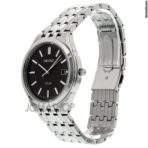 replica Seiko Solar Date Black Dial Mens Watch SNE127 WATCHES 1 