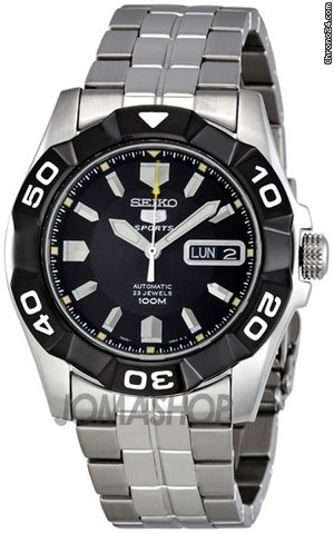 Seiko 5 Automatic Black Dial Mens Watch SNZH91