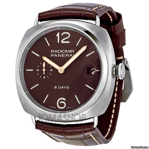 Panerai Radiomir 8 Days Brown Dial Mens Watch PAM00346