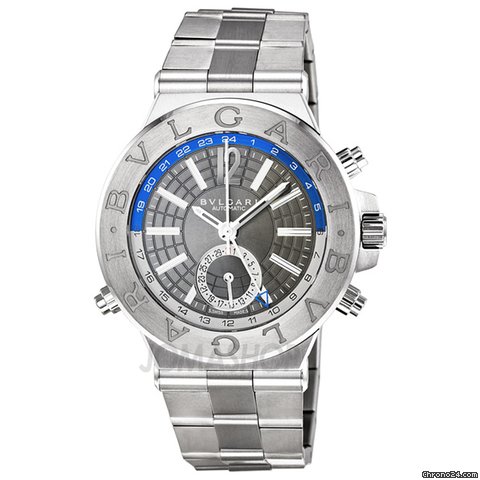 Bulgari Diagono Professional GMT Grey Dial Automatic Mens Watch DG40C14SSDGMT