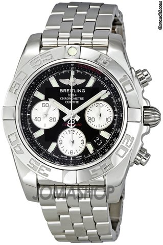 Breitling Chronomat 41 Black Dial Automatic Mens Watch AB014012-BA52SS
