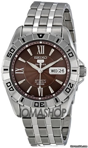 Seiko 5 Sports Brown Dial Automatic Mens Watch SNZH81
