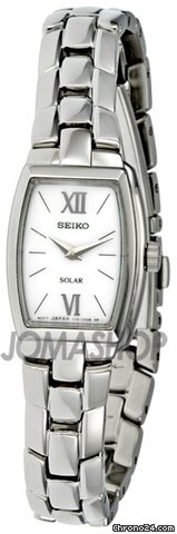 Seiko Solar Quartz Tonneau Ladies Watch SUP075
