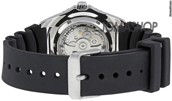 replica Seiko 5 Sports Automatic Blue Dial Red Bezel Black Strap Mens Watch SNZF15J2 WATCHES 1