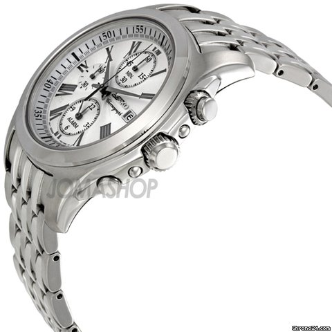 Seiko Chronograph Alarm Silver Dial Mens Watch SNAE29P1 WATCHES 2