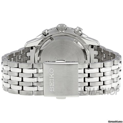 replica Seiko Chronograph Alarm Silver Dial Mens Watch SNAE29P1 WATCHES 1