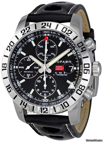 Chopard Mille Miglia GMT Steel Black Chronograph Mens Watch 168992-3001