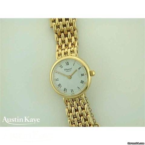 Chopard 18ct gold quartz on 18ct gold bracelet