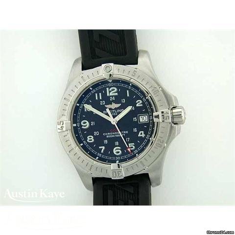 Breitling Colt steel quartz on rubber strap